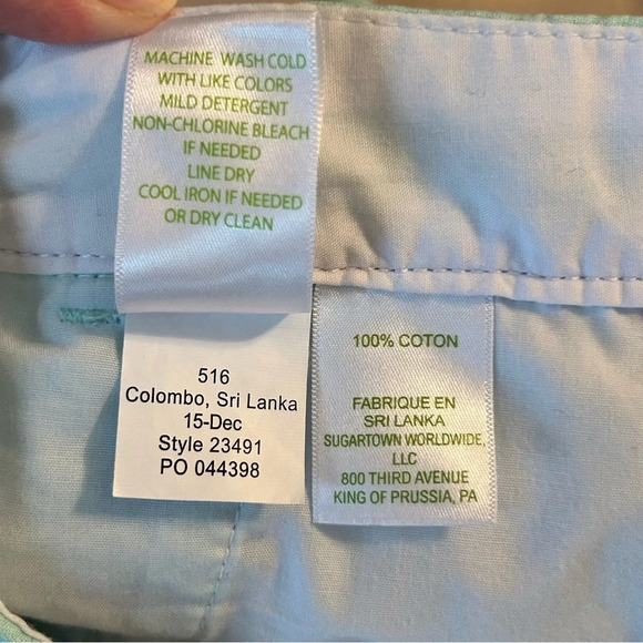 Lilly Pulitzer The Buttercup Shorts Women's 00 Sea Foam Green Tulip Hem Preppy - Picture 10 of 15